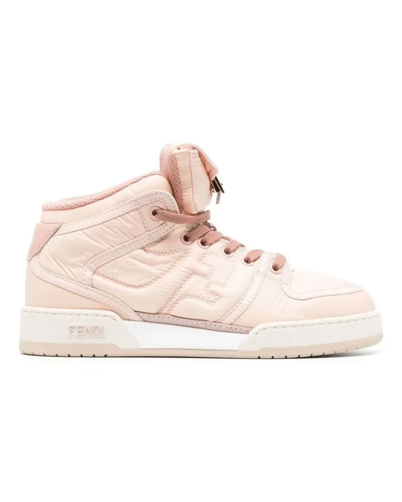 Fendi Match Baguette Mid-Top Sneakers — Pink Pink