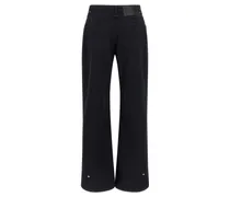 Wide-Leg Denim Jeans — Black