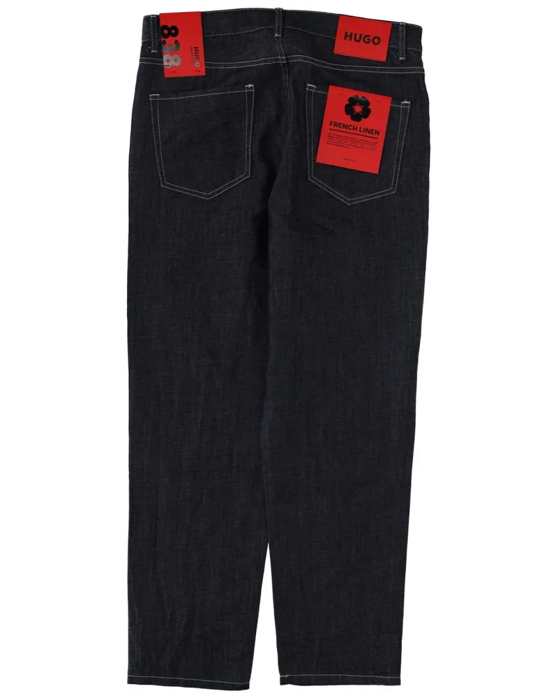 HUGO BOSS Cotton-Linen Blend Jeans — Blue Blue