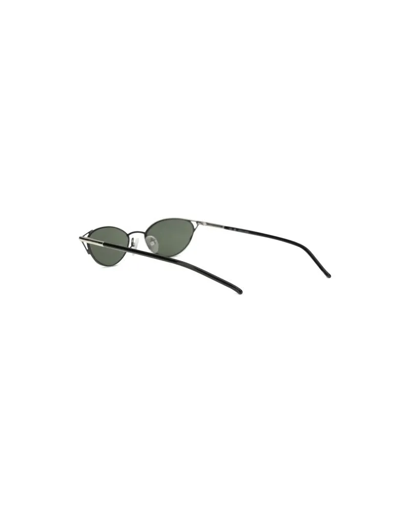Alexander McQueen AL861674I33311007BB Cat-Eye Metal Sunglasses — Black Black