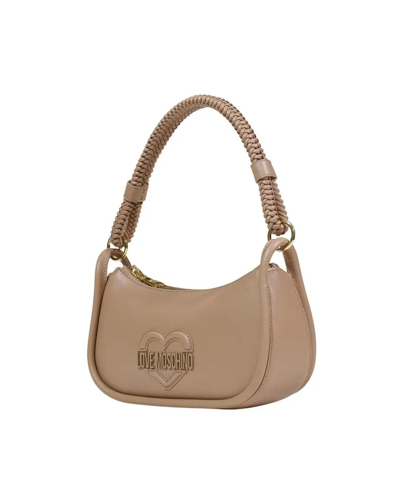 Moschino Women's Beige Polyethylene Handbag Bag Beige
