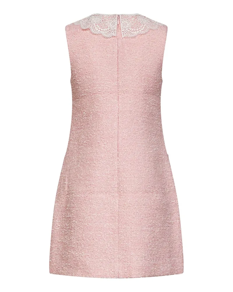 Self-Portrait Women's Mini Dress Pink Bouclé Polyester Pink