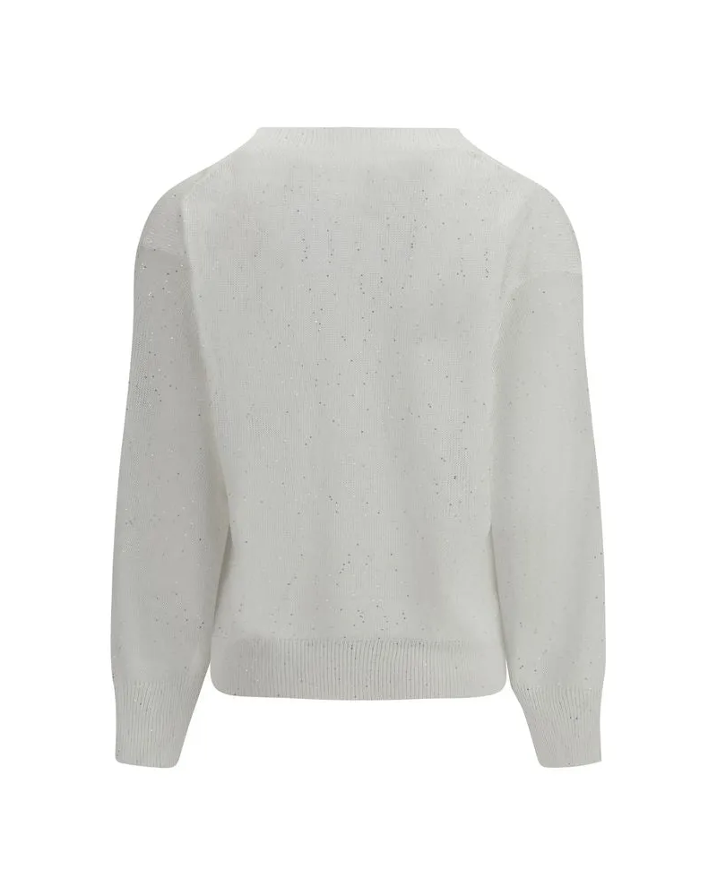 Brunello Cucinelli Women's White Linen T-Shirt White