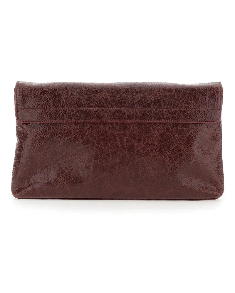 Balenciaga Women's Clutch Le City Burgundy Leather Bags Burgundy