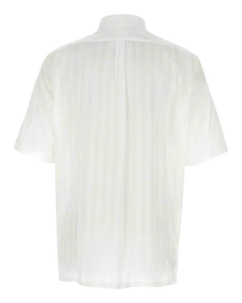 Givenchy Men's Embroidered Poplin Shirt White Exterior: Cotton Camicie White