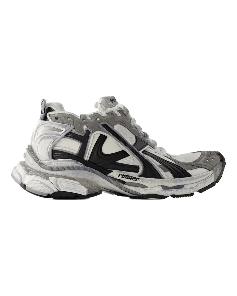 Balenciaga Women's Runner Sneakers -  Nylon Grey Plastic Shoes Multicolor