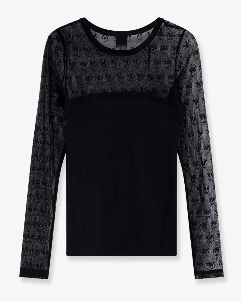 Pinko Women's Sweater Love Birds Black Cotton Black