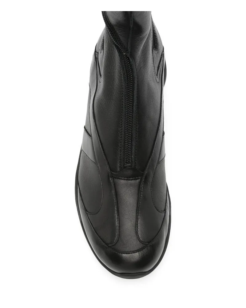 Our Legacy Panelled Calf Leather Sneaker — Black Black