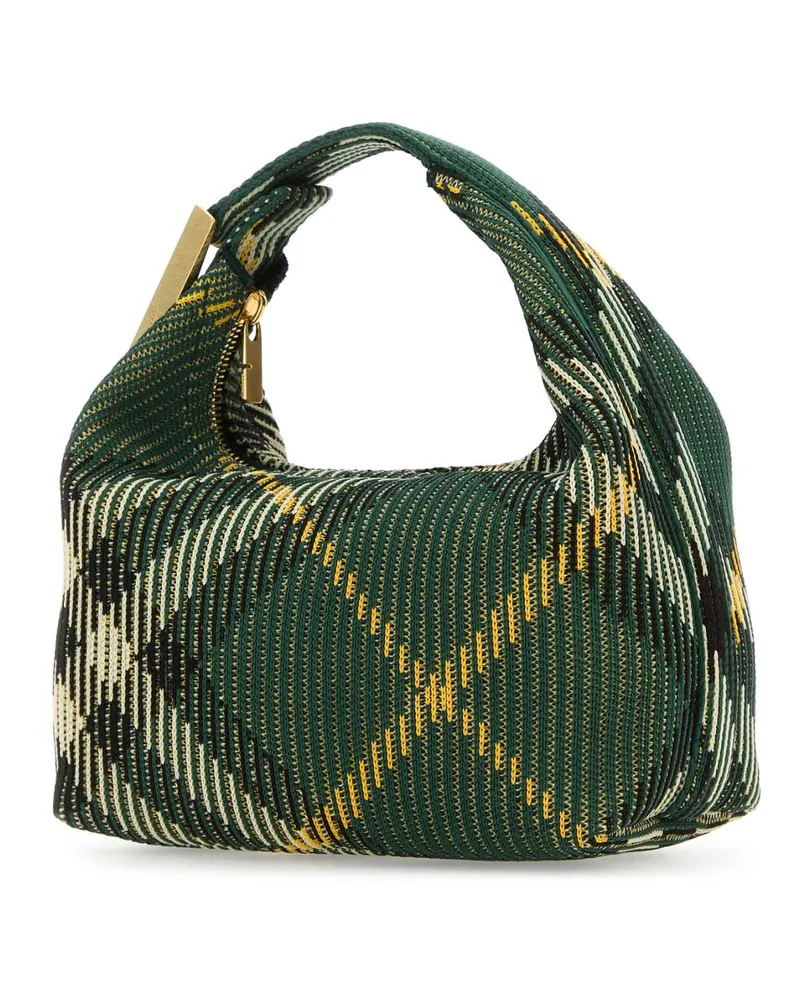 Burberry Women's Embroidered Nylon Mini Peg Handbag Ivy Borse A Mano Green