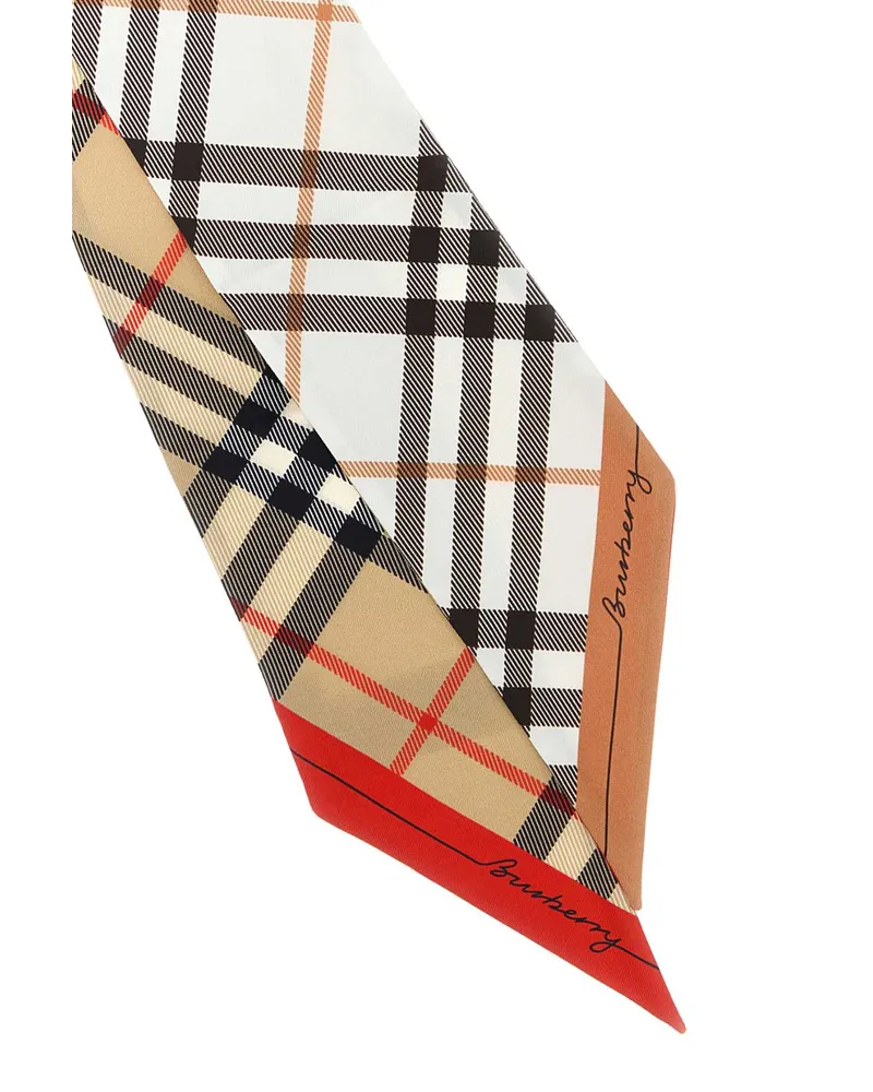 Burberry Check Scarf — Beige Beige