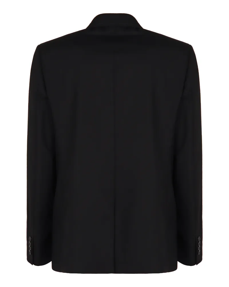 Gucci Men's Double-Breasted Wool Jacket Black Suit & Dinner Black
