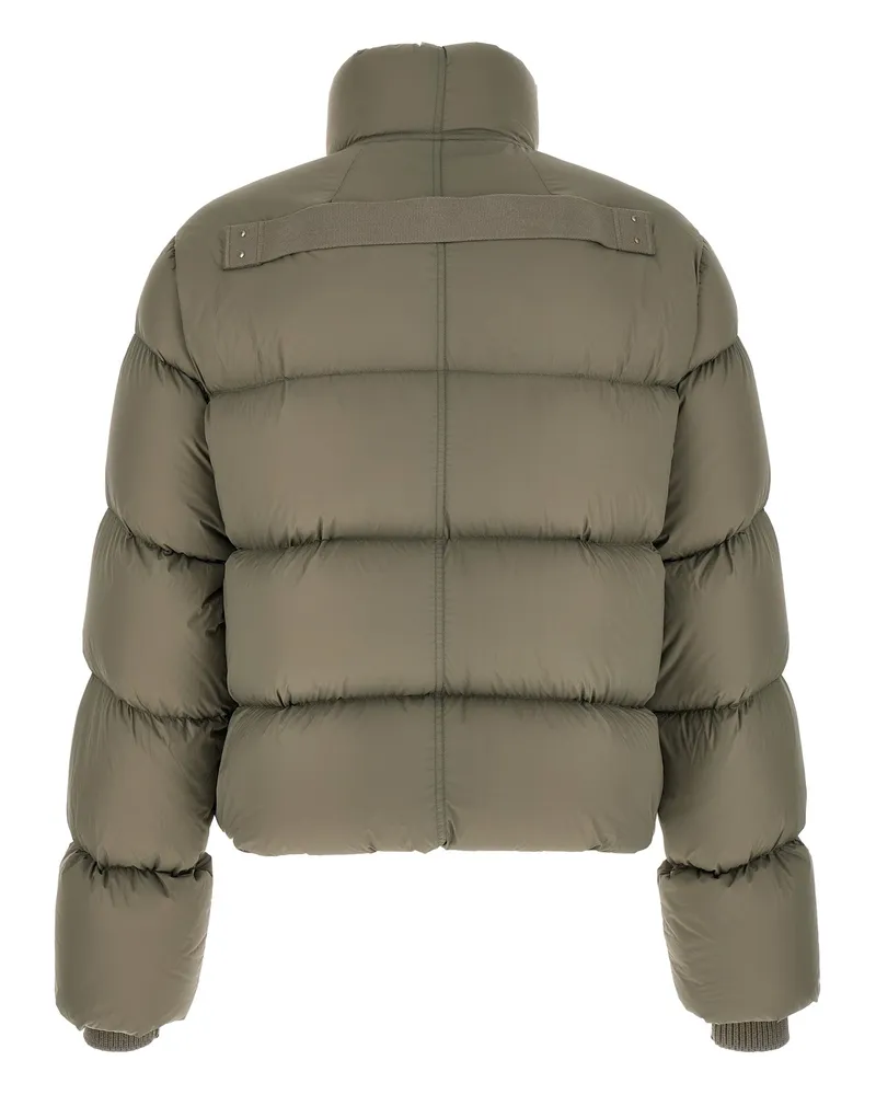 Rick Owens Men's Bicolor Nylon Full-Length Jacket Clothing Green