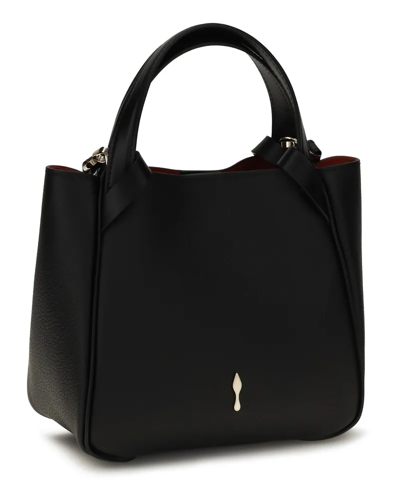 Christian Louboutin Women's Mini Bettina Tote Black Calf Leather Bos Taurus Shoulder Bags Black