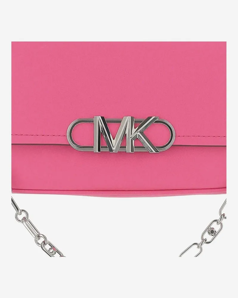 Michael Kors Women's Medium Calfskin Shoulder Bag Fuchsia Leather Pink