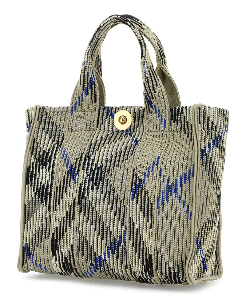 Burberry Woven Geometric Tote Bag — Beige Beige