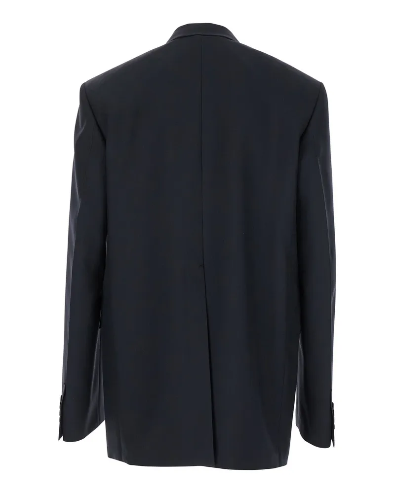 Gucci Men's Dark Grey Jacket With Chest Pocket Wool Blazers Gray
