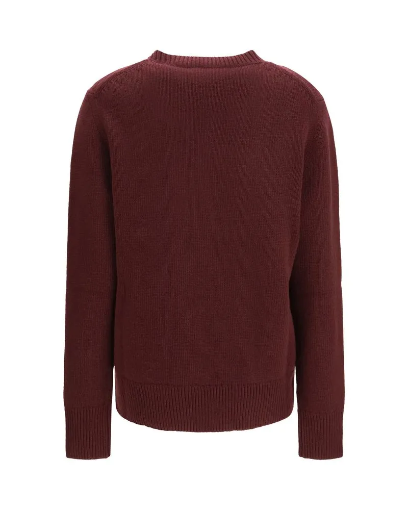 Burberry Women's Bordeaux Wool Oves Aries Sweatshirt Clothing Burgundy