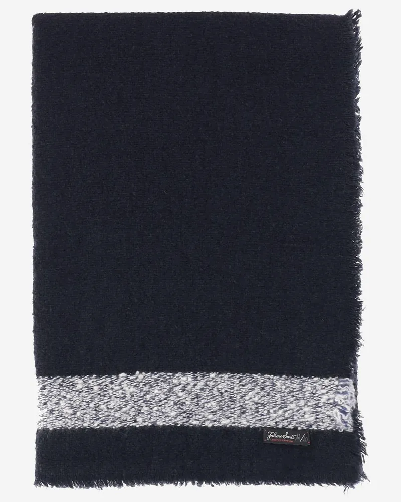 Faliero Sarti Women's Scarf Amabel Navy Wool-Cashmere Scarfs Navy