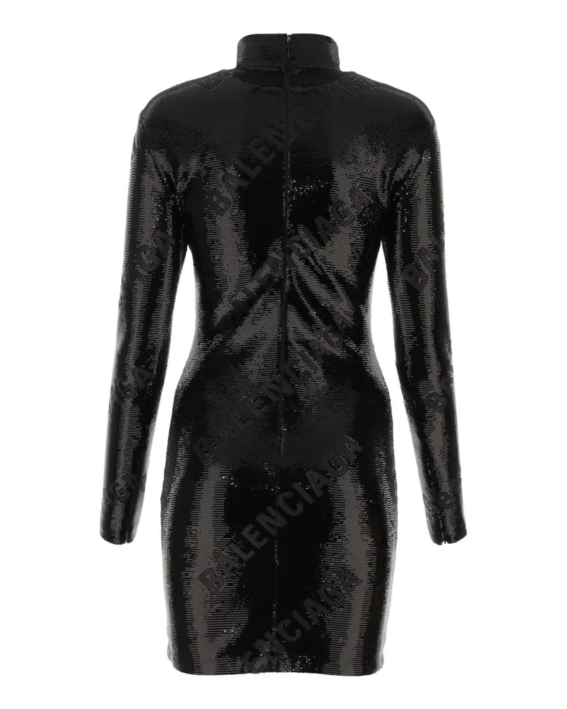 Balenciaga Women's Black Sequins Mini Dress 1102 Abiti Black