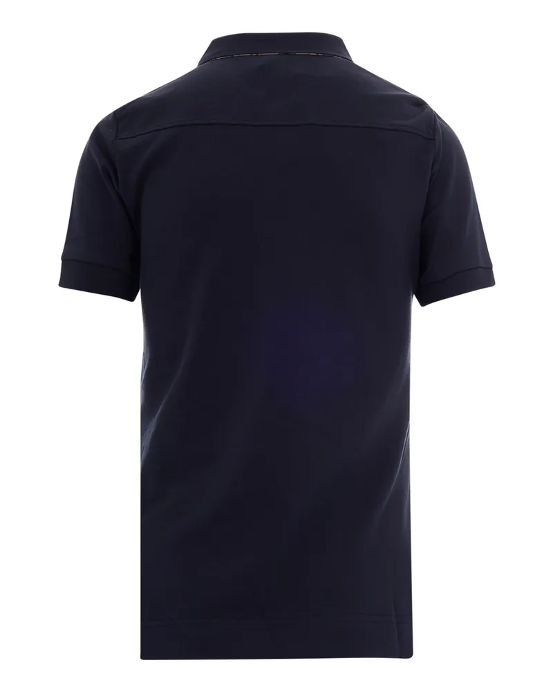 Barbour Women's Polo Shirt Portsdown Navy-Hessian Cotton Elastane Tops Navy/hessian Navy