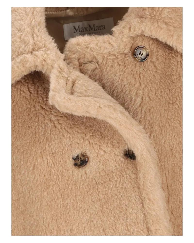 Max Mara Alpaca Blend Cape — Beige Beige