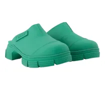Women's Recycled Rubber Chunky Sole Clog Mule Green