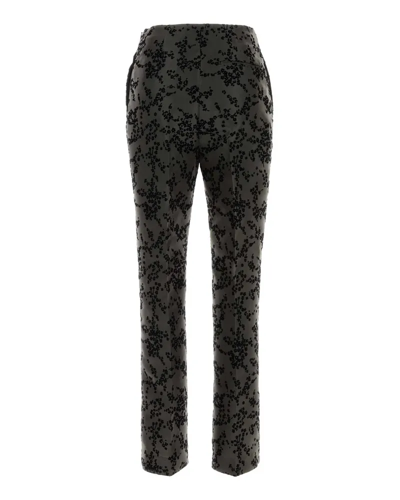 Alberta Ferretti Jacquard Trousers — Gray Gray
