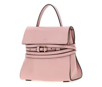 Women's Pink Nappa Leather Small  Tie Me Handbag Rosa Borse A Mano Bag
