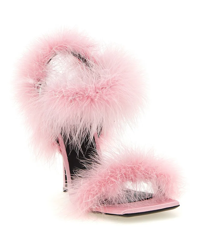 Moschino Women's Multicolor Viscose Stiletto Heel Sandals Pink