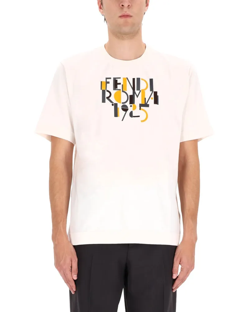 Fendi Multicolor Print Cotton T-Shirt — Multicolor Multicolor