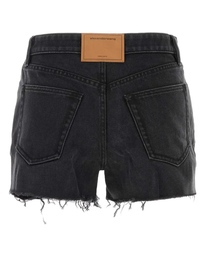 Alexander Wang Women's Black Denim Shorts Fadedblack Exterior: Cotton Jean Black