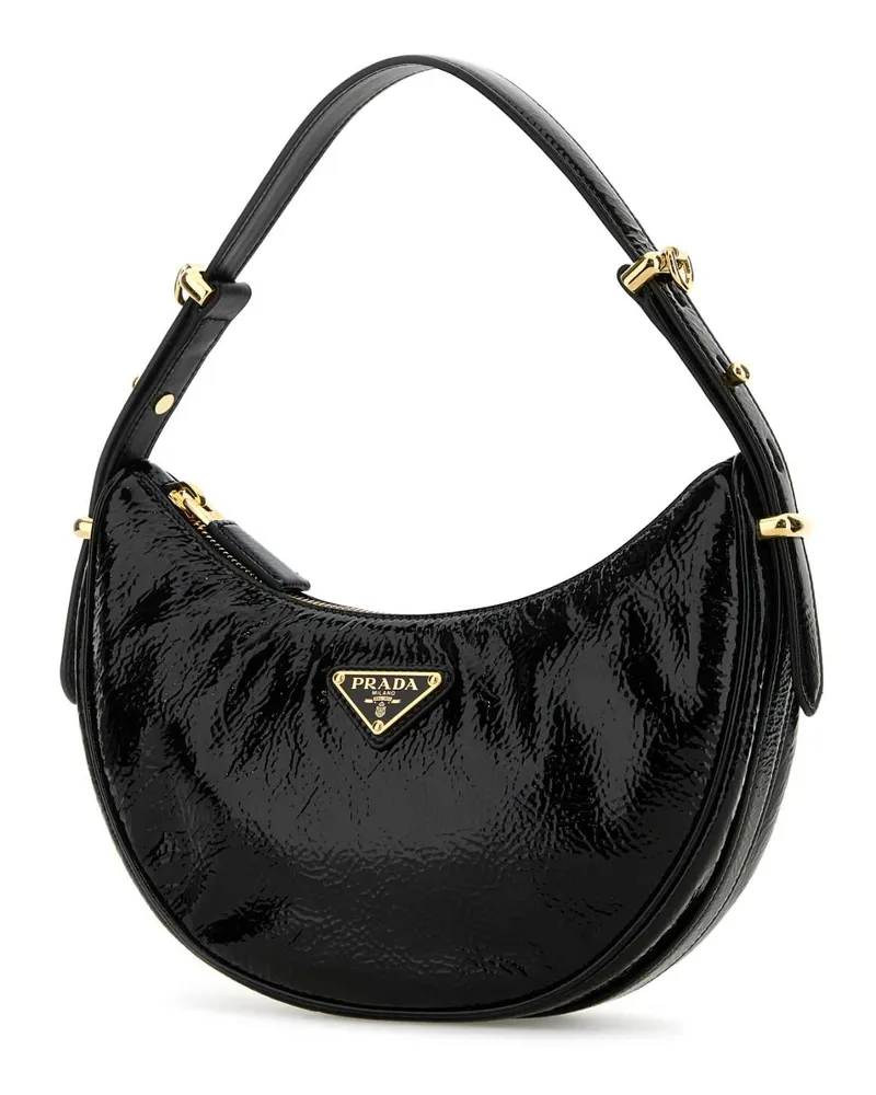 Prada Women's Black Naplak Arquã¨ Handbag Nero Borse A Mano Bag Black