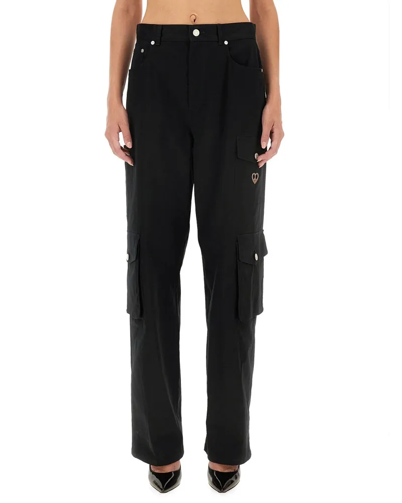 Moschino Cotton-Blend Cargo Pants — Black Black