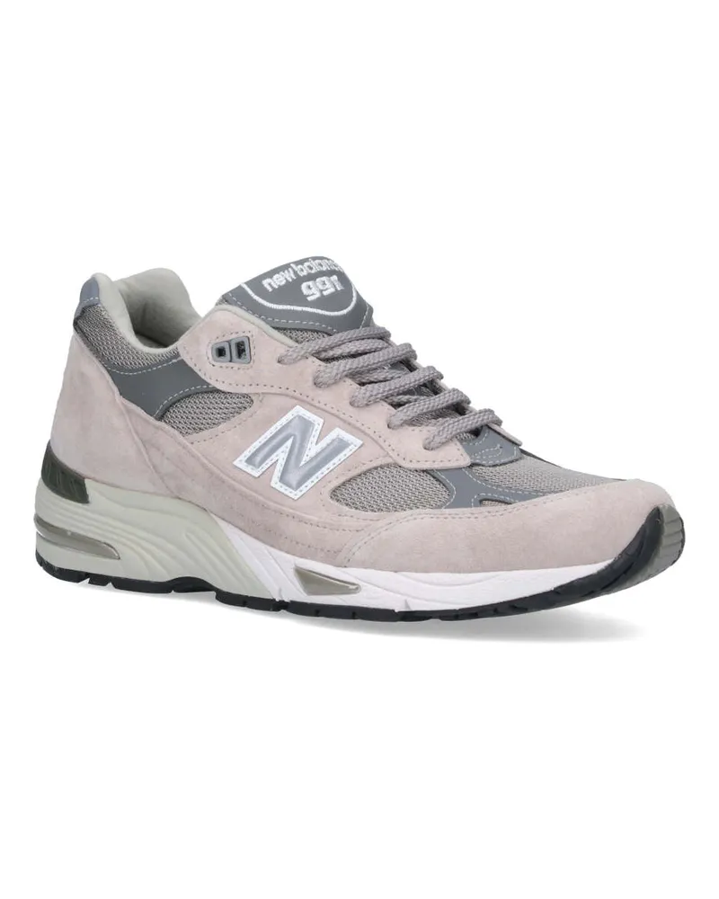 New Balance Men's Sneaker Gray Leather Gray