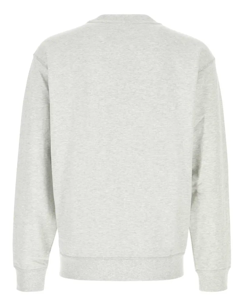 New Balance Men's Melange Grey Cotton Blend Sweatshirt Ashheather Exterior: Maglie Gray