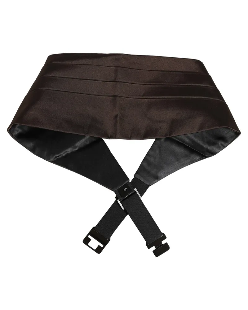 Dolce & Gabbana Silk Cummerbund — Brown Brown