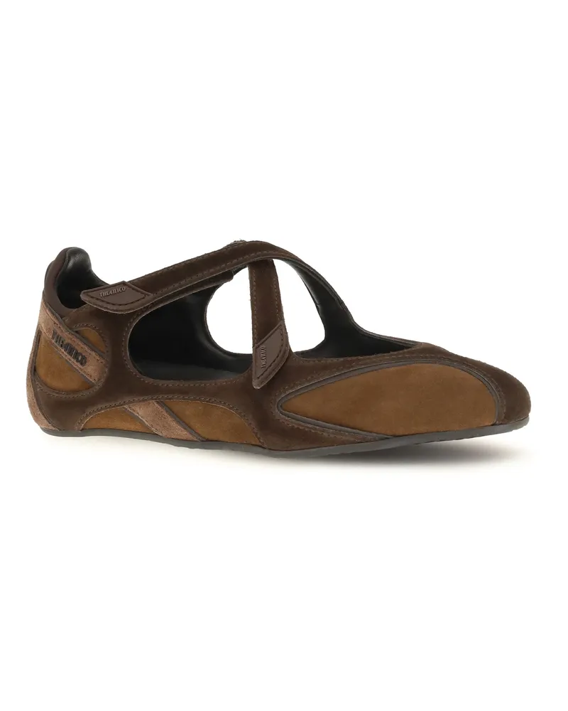 ATTICO Women's Nomad Ballerinas 773 Flat Shoes Brown