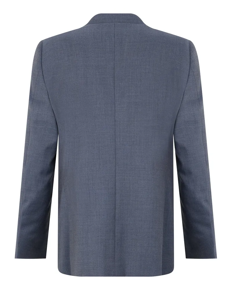 Canali Men's Single-Breasted Jacket Dusty Blue Wool Suit & Dinner Blue