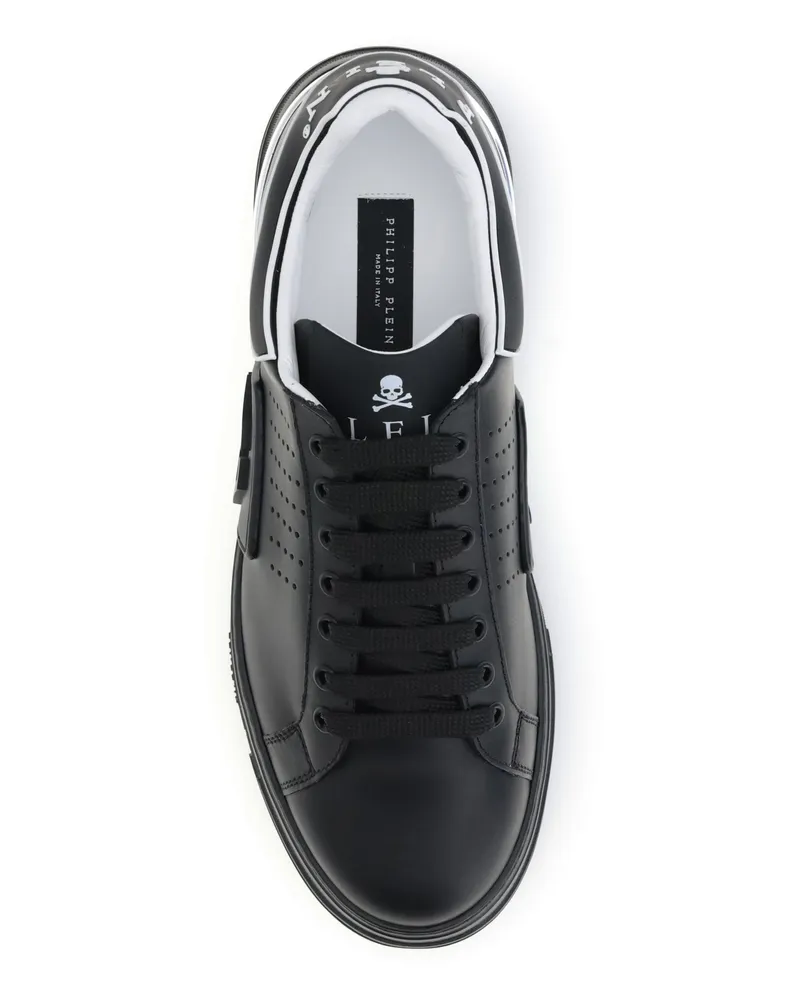Philipp Plein Men's Low Top Hexagon Sneakers Black Black-Black Trainers Black/black Black