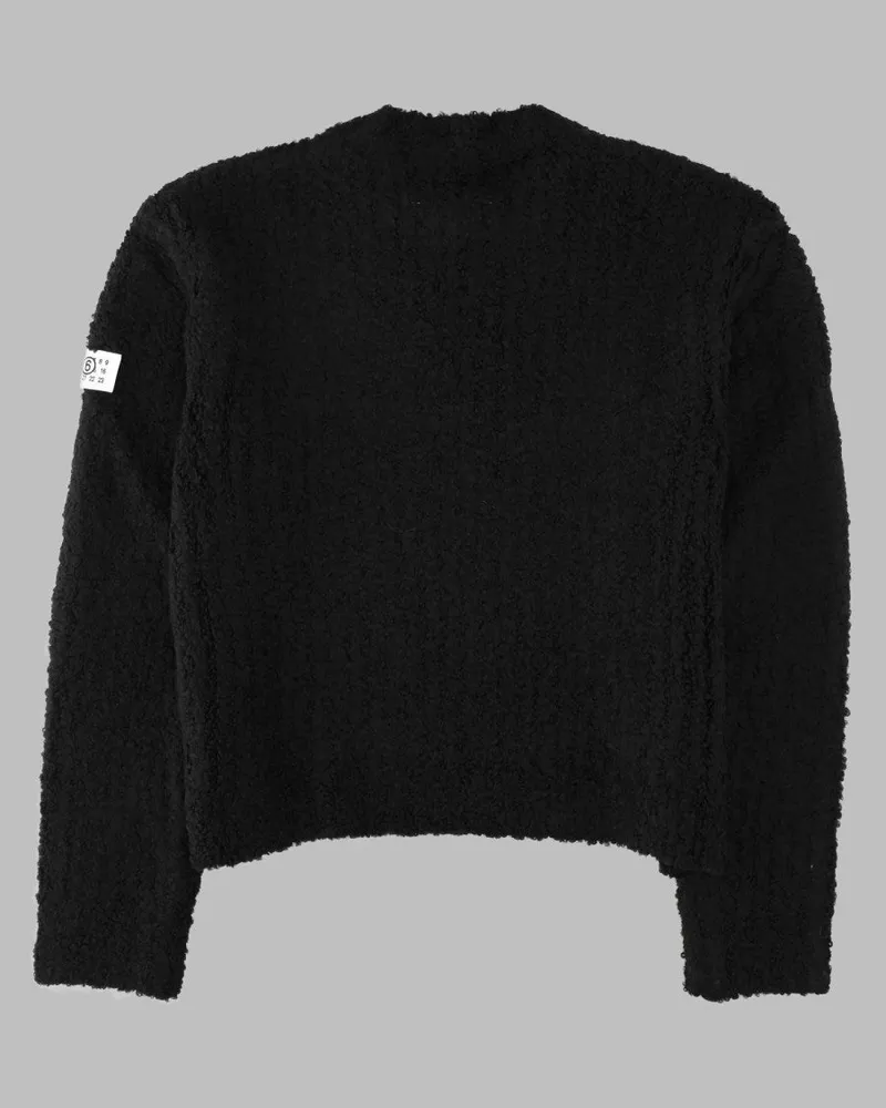 Maison Margiela Textured Bouclé-Effect Sweater — Black Black