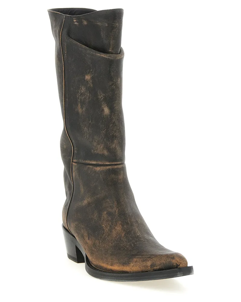 KHAITE Clive Boot — Brown Brown