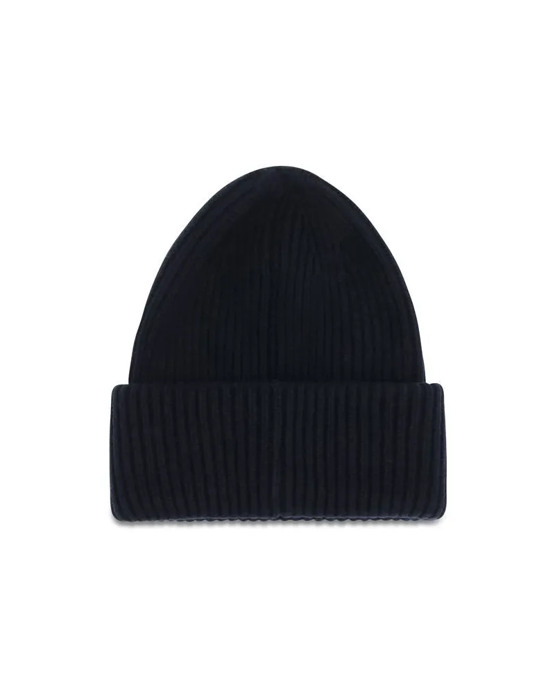 Moncler MOL20913B00087M1127742BB Wool and Cashmere Blend Beanie — Blue Blue