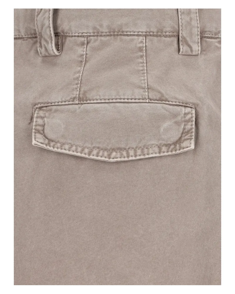 Brunello Cucinelli Cotton Twill Cargo Trousers — Gray Gray