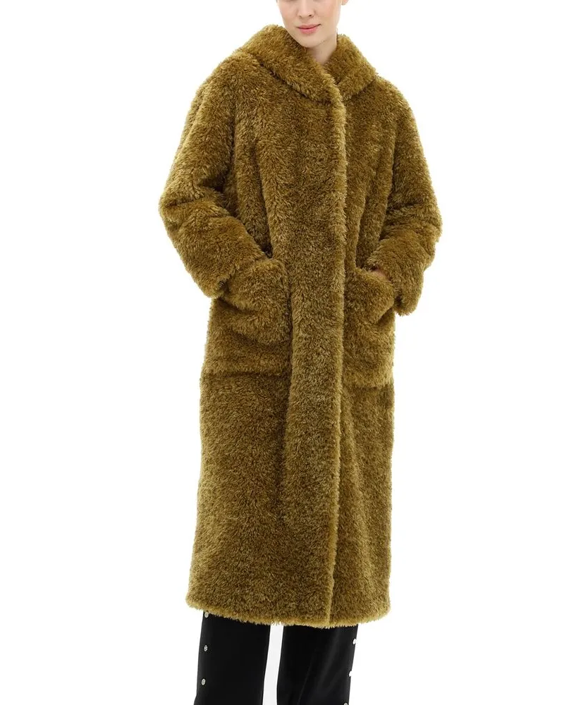 Herno Women's Bicolor Polyester Coat Clothing Gold