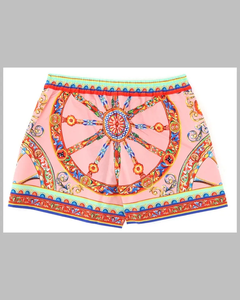 Dolce & Gabbana Cotton Bermudas — Multicolor Multicolor
