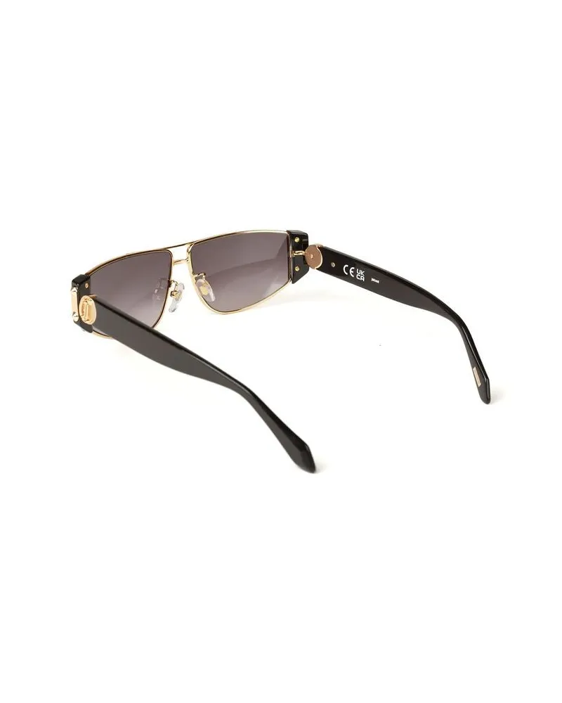 Just Cavalli SJC179 Metal Rectangular Frame Sunglasses — Rose gold Rose