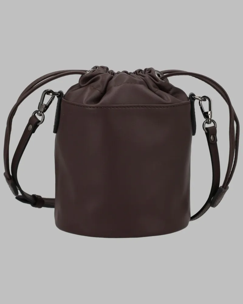 Longchamp Women's Bucket Bag Le Pliage Xtra Brown Leather Shoulder Brown