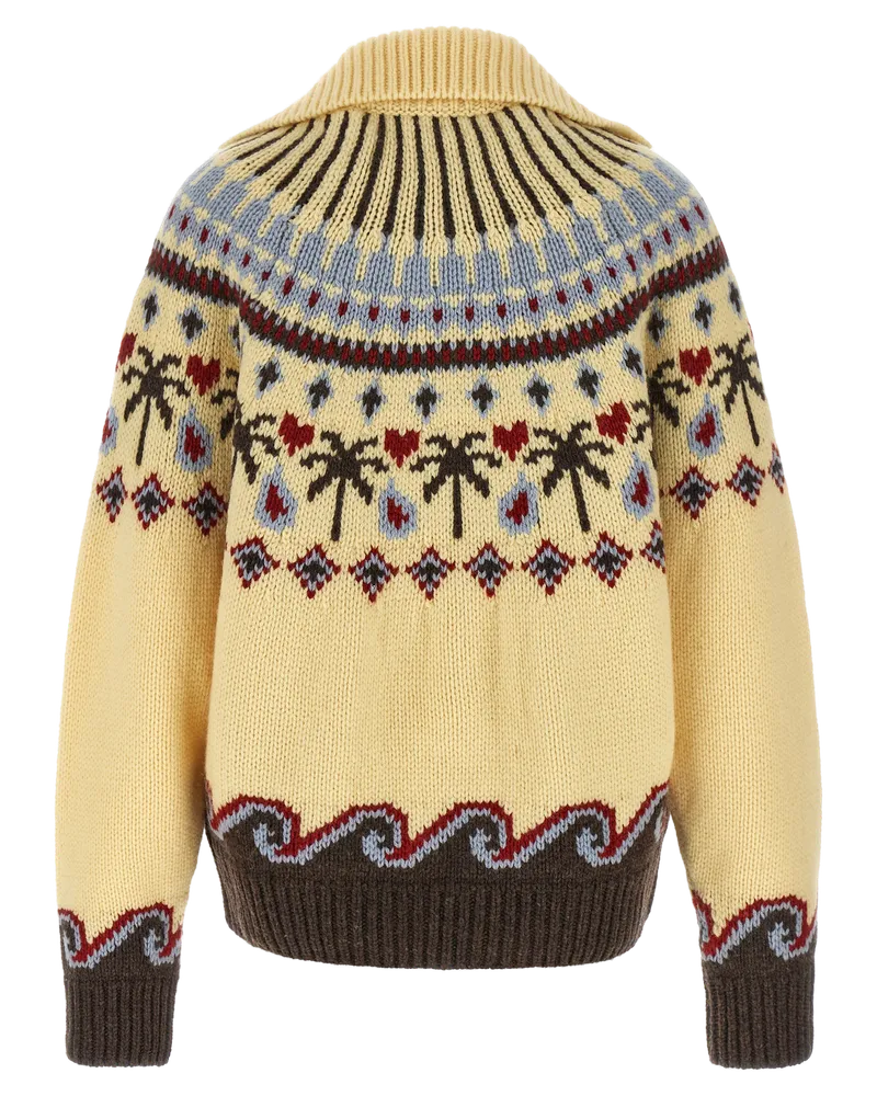 Alanui Women Multicolor Virgin Wool Cardigan Clothing Yellow