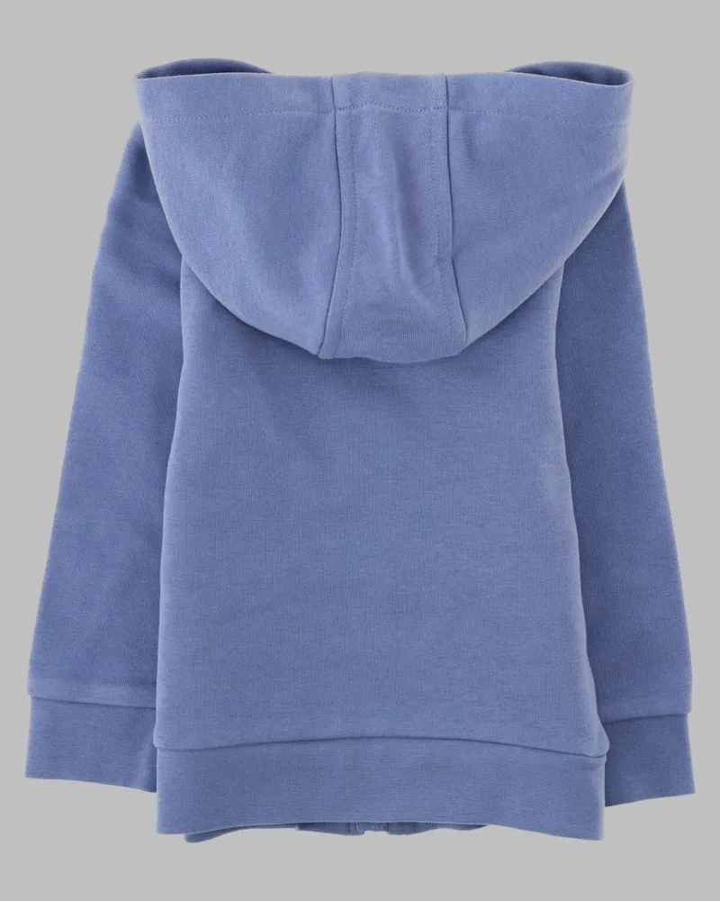 HUGO BOSS Cotton-Blend Full-Zip Hoodie — Blue Blue