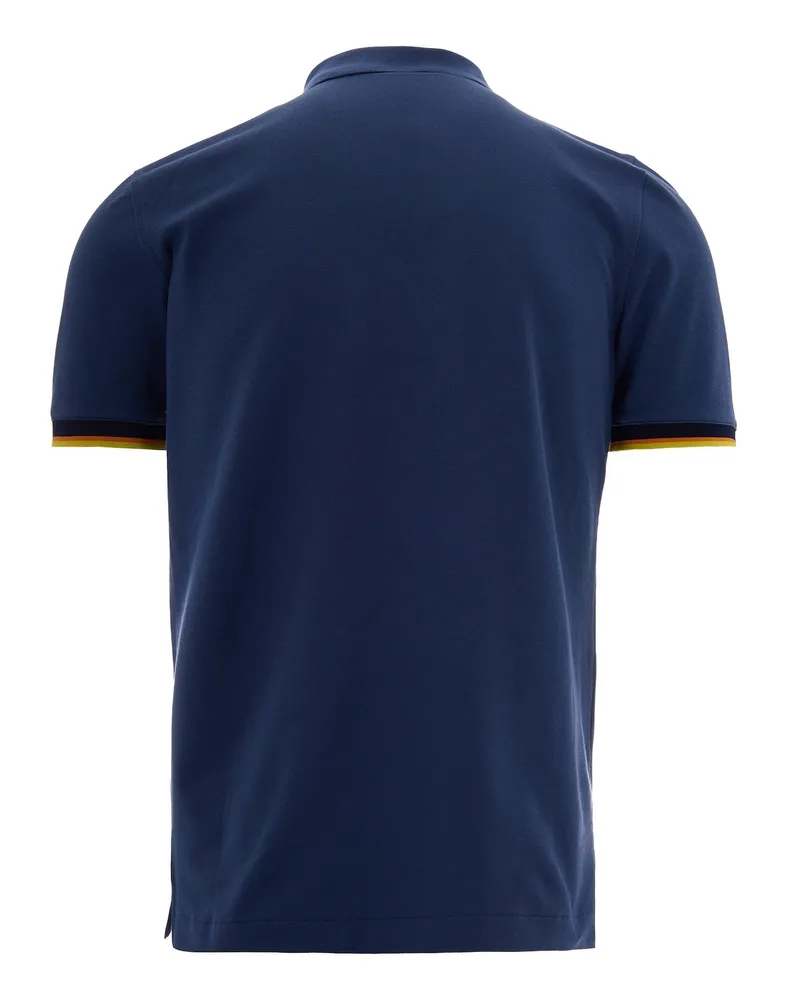 K-Way Men's Polo Vincent Blue Insignia Cotton Shirts T-shirts And Polos Navy